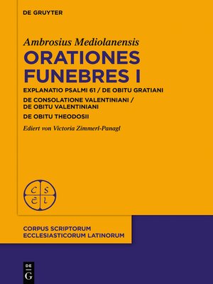 cover image of Orationes funebres I